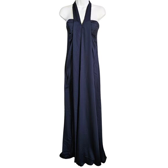 Dessy Collection Midnight Whisper Convertible Satin Gown Size 4R NWT Holiday - Picture 1 of 10